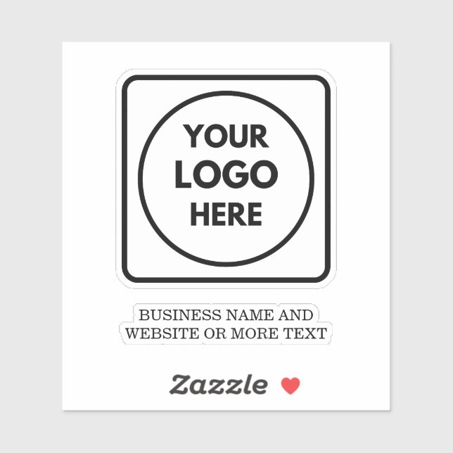 Sticker Vinyl Square Logo Text Business QR label (Feuille)
