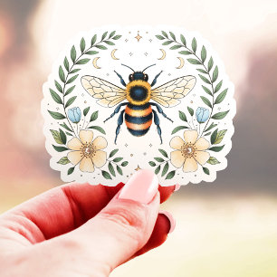 Sticker Vinyle Céleste Abeille et Fleurs