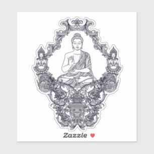 STICKER VINYLE COUPÉ PERSONNALISÉ : BUDDHA
