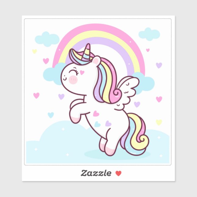 STICKER VINYLE COUPÉ PERSONNALISÉ : UNICORN (Feuille)