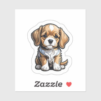 Sticker Vinyle de chiot adorable