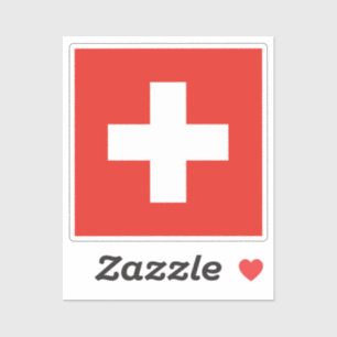 Sticker Vinyle drapeau de la Suisse