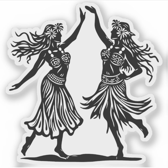 sticker vinyle Hula Dancers (Devant)