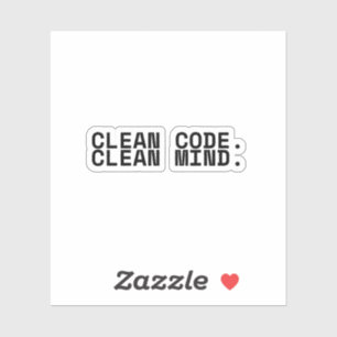 Sticker Vinyle industriel minimaliste Code propre Esprit p