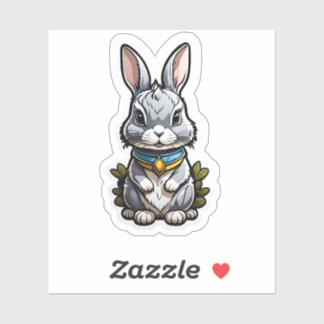 Sticker Vinyle lapin mou