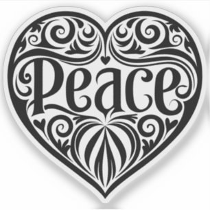 sticker vinyle Peace and Love
