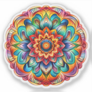 sticker vinyle Rainbow Mandala