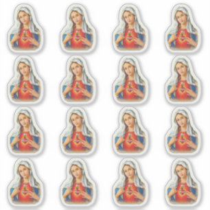 Sticker Vinyle vintage religieux catholique de Vierge