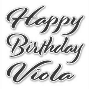 Sticker Viola Nom Prénom Anniversaire de la Broderie noire