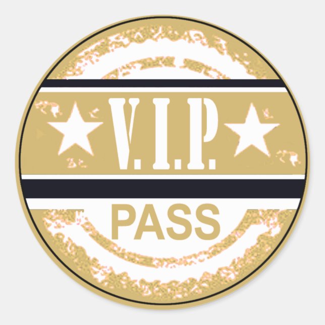 Sticker VIP Pass Party (tan) (Devant)