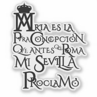 STICKER VIRGEN MARIA