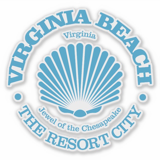 Sticker Virginia Beach (coquillage) (Devant)