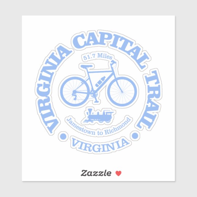 Sticker Virginia Capital Trail (cyclisme) (Feuille)
