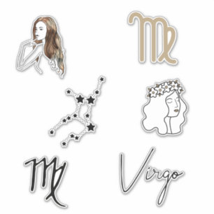 Sticker Virgo le premier anniversaire astrologie zodiac