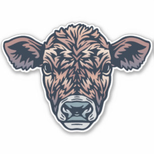 Sticker Visage de bétail ami de ferme