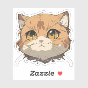 Sticker Visage de chat d'Anime