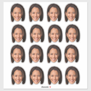 Sticker Visage de Kamala Drôle Visage de Kamala Harris 