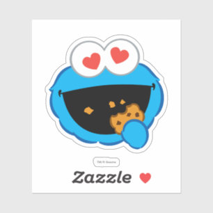 Sticker Visage de sourire de biscuit avec les yeux en