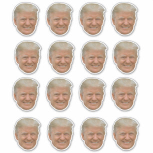 Sticker Visage de Trump Drôle Visage Donald Trump 
