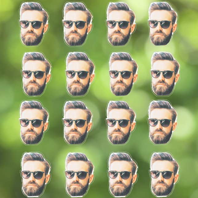 Sticker Visage du marié drôle Visage de fête de bacheloret (Créateur téléchargé)