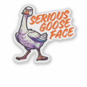 Sticker Visage Sérieux d'Oie