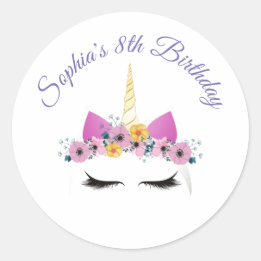 Sticker visage Unicorn pour enfants, personnalisab