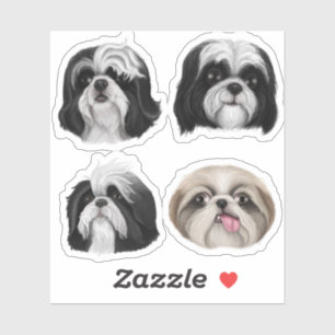 Sticker Visages Shih Tzu