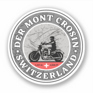 Sticker Visite en moto du Col du Mont Crosin alpes suisses