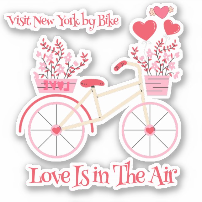 Sticker Visitez New York par Bicycle Love Is In the Air (Devant)