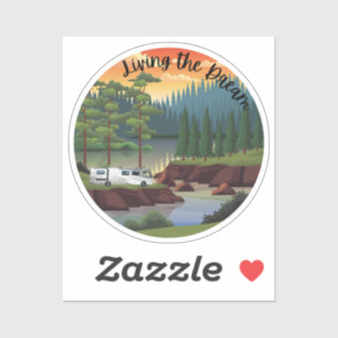 Sticker Vivre Le Rêve Avec Motorhome De Classe A