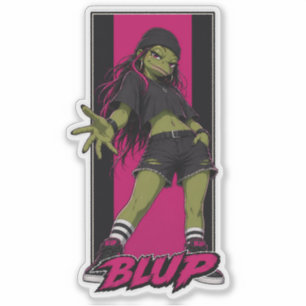 Sticker Vixy La Grenouille Bullfemelle Streetwear Graphiqu