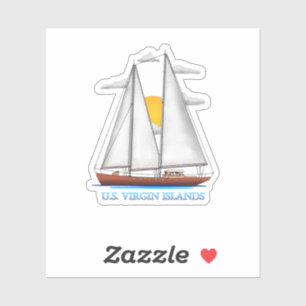 Sticker Voile nautique côtière des îles Vierges américaine