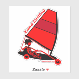Sticker Voile terrestre en rouge Custom-Cut Vinyl