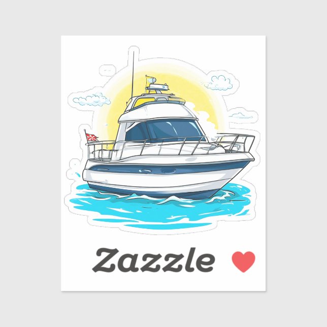 Sticker Voilier De Luxe Sous Un Ciel Ensoleillé (Feuille)