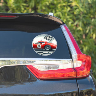 Sticker Voiture de course numérique personnalisable