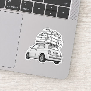 Sticker Voiture Fiat Blanc