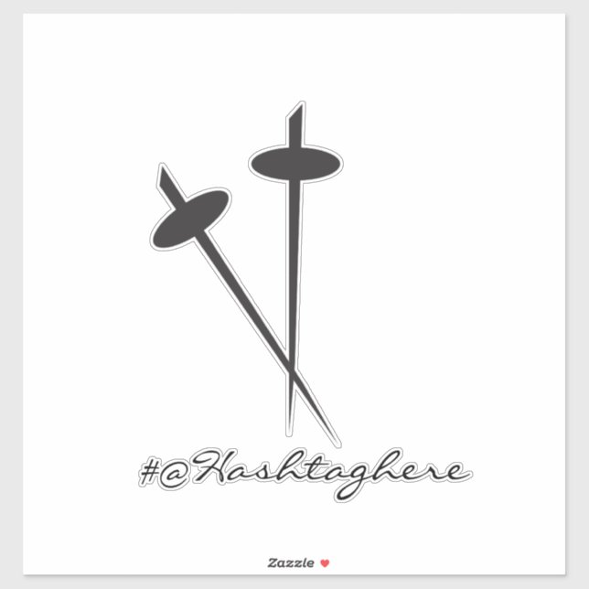 Sticker voiture Ninja Sword Black Name Script (Feuille)