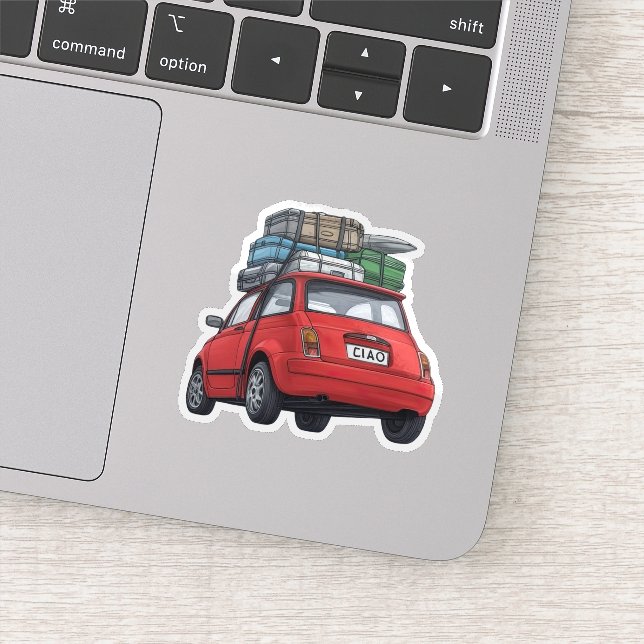 Sticker Voiture Red Fiat (Détail)