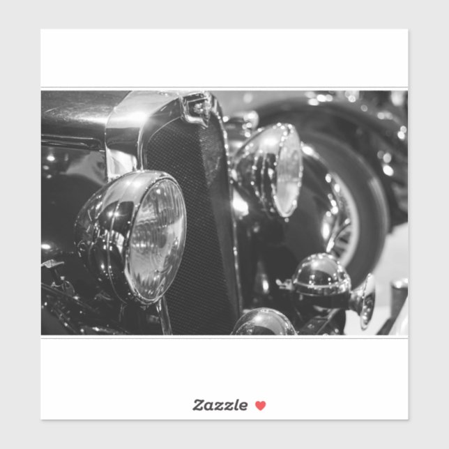 Sticker Voiture vintage classique (Feuille)