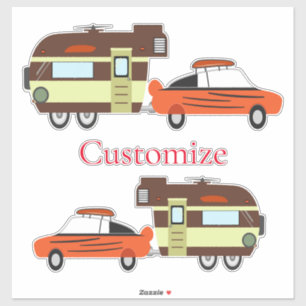Sticker Voiture Vintage et Camper Thunder_Cove