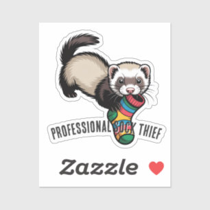 Sticker Voleur de chaussettes professionnel