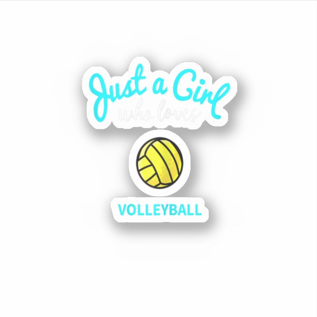 Sticker Volley-ball pour les filles Volley-ball pour enfan (Devant)