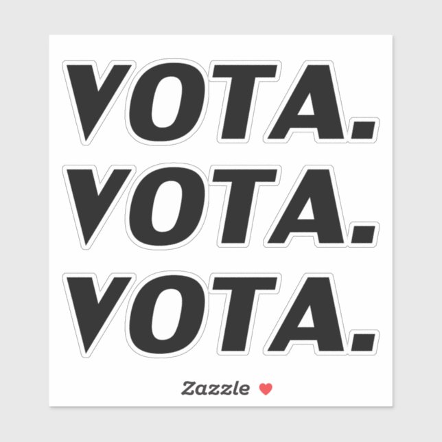Sticker Vota vote en espagnol noir politique moderne (Feuille)