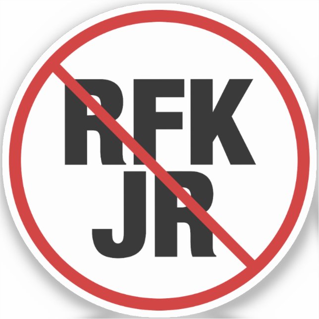Sticker Vote anti RFK Jr. Contre Robert F. Kennedy (Recto)