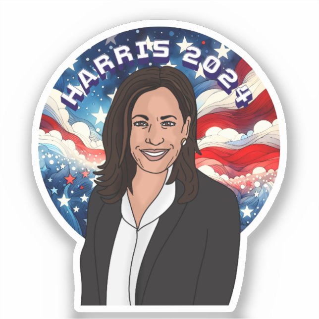 Sticker Vote pour Kamala Harris 2024 (Recto)
