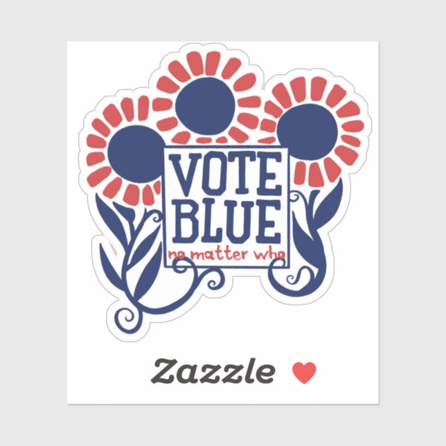 Sticker Votez bleu, peu importe qui 2020 (Feuille)