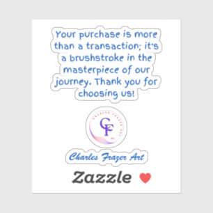 Sticker Votre achat est plus qu'une transaction