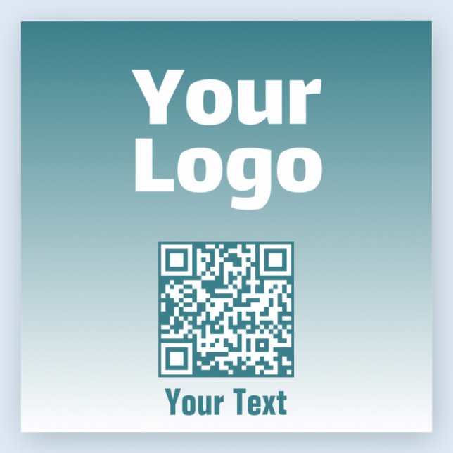 Sticker Votre logo avec code QR modifiable et Ombre de dég (Créateur téléchargé)