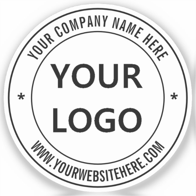 Sticker Votre logo Entreprise Timbre Promotionnel Personna (Recto)