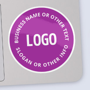 Sticker Votre logo et votre texte personnalisable   Violet